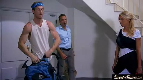 busty stepdaughter drilled hard from behind!