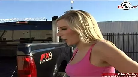 Blonde teen with natural tits feels so damn hot!