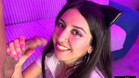 Katty bent over for rough anal sex and facial cumshot