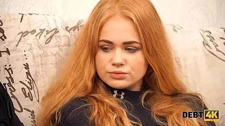 Hey, Watch This Redhead Get Stretched Hard by the Collector on That Sofa!