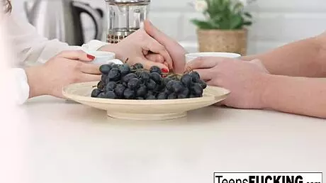 How does teen Stasya warm up on a cold day? With anal and blowjob!