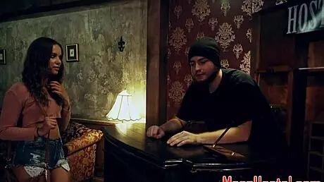 Bound Teen 18+ Gets Punished With Blowjob And Fucking In Scary Hostel!