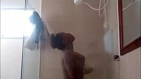 ebony girl drops dildo in shower omg lol 😱