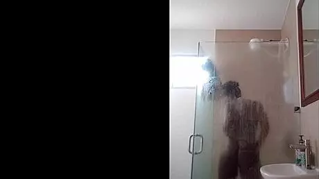 ebony girl drops dildo in shower omg lol 😱