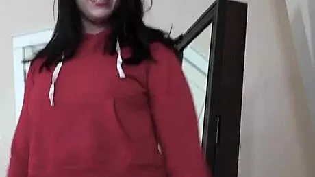 Teen gives taboo footjob POV, not daughter sucking and masturbating hard