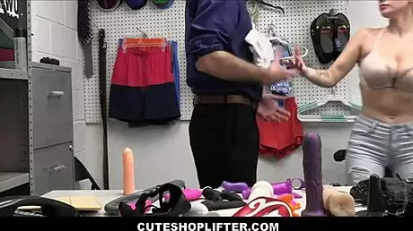 Cuteshoplifter - Big Tits Teen 18+ Shoplifter Caught And Fucked By Big Dick Security Guard!