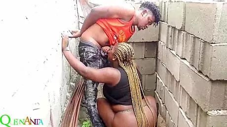 Asian BBW bent over for rough doggystyle pounding by black stud