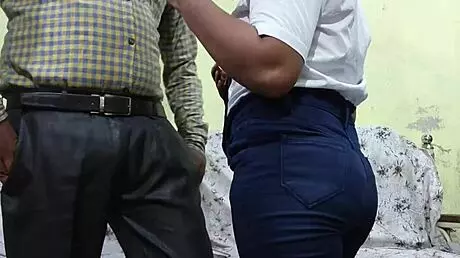 Desi Girl Fails Work on First Office Day, Boss Punishes with Hard Anal. Hindi Clear Voice.