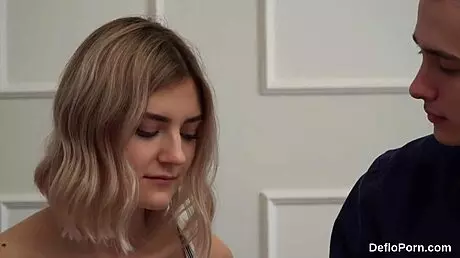 Hey, watch this innocent teen 18+ stretch her tight slit wide for first time