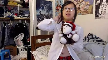 Lily's webcam show with teasing and undressing