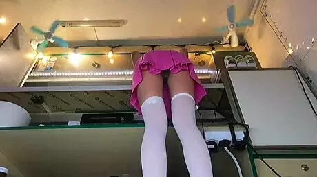 sexy virgin spreads legs unaware of hidden camera