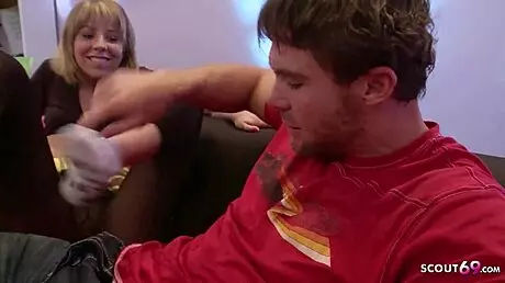 Caught tiny step sister masturbating, she seduces me to fuck 😏