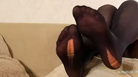 Teacher in pantyhose gives blowjob and fucks hard!