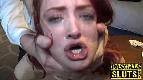 Redheaded Andi suffers balls-deep pounding and FACE F*P from cruel male