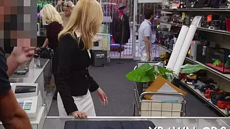 Astonishing Young 18+ Woman Bangs Man in Shop for Thrills. Her Tight Body Drives Him Wild!