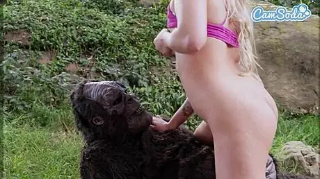 bigfoot, my petite 18+ blonde teen got drilled by huge bbc outdoors
