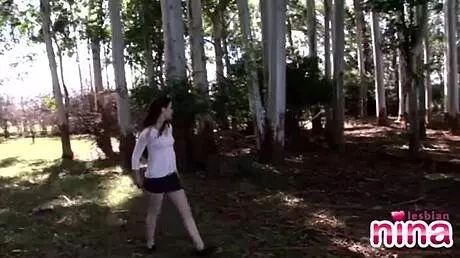 Solo Teen 18+ Lesbian Fingers Her Wet Pussy Outdoors