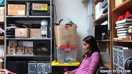 Emily willis gets her shaved pussy spread and fucked roughly by lp officer in office