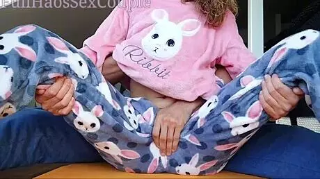 Hey stepdad, why tease my wet pussy and tiny tits in pajamas?
