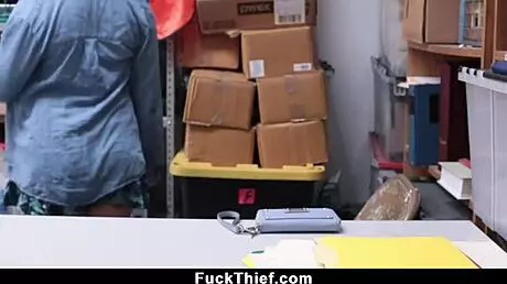 Shy Teen 18+ Bent Down and Punished Hard by Cop in Garage