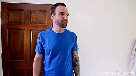 Yoga instructor bends over flexible Moka Mora, fucks her wet tight pussy with big cock