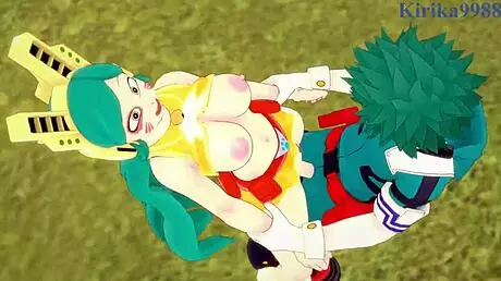 Shino and tomoko seduce izuku intensely