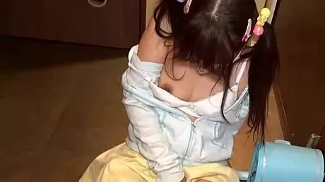 cute short nana does shy diaper pee masturbation in anime style