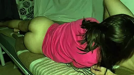 We’re alone at home, couz gets horny and bangs me