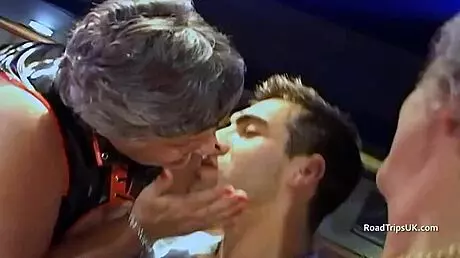 Nervous guy stammers, My first granny hookup was wild! 😲