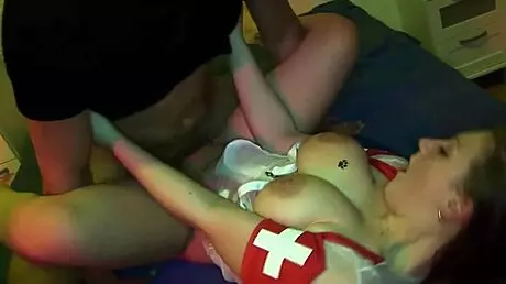 german busty teen 18+ nurse gets rough gangbanged by patients