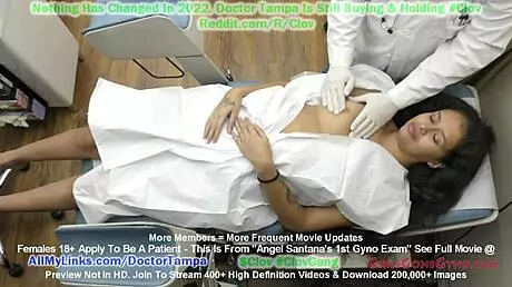 Clov Angel Santana's First Gyno Exam Captured on Hidden Camera by Doctor Tampa
