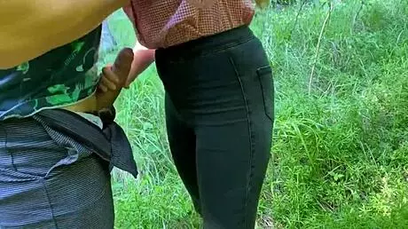 Step Brother Takes Me Hard in the Deep Forest Adventure