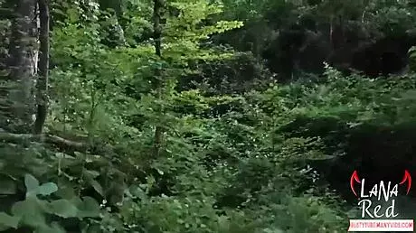 Hey, wanna watch this busty babe suck a huge cock outdoors and swallow it all? Watch now!