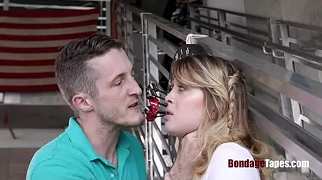 teen blonde stealing slut anastasia knight gets choked and bound by old man for punishment