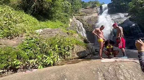 Amateur Latina Teen 18+ GETS POUNDED at Waterfall Outdoors