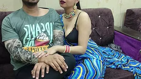 Yo, check this desi indian babe seducing her jija alone at home!