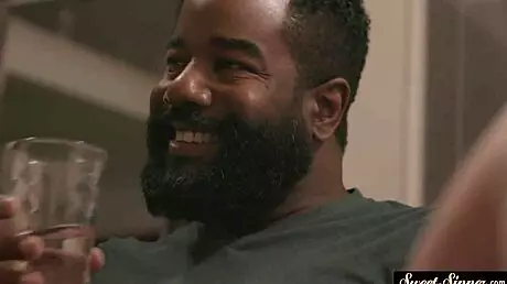 slutty stepdaughter gets fucked and creamed in interracial roleplay.