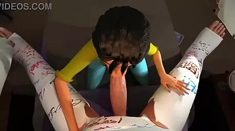 3dgspot - i'm choking on his huge cock in plaster 3d porn