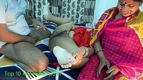 Indian Missis Malkin Fucks Servant in Wild Group Sex