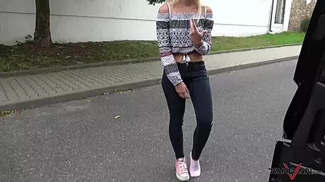 uhh, picked up this hot blonde and drilled her hard in van