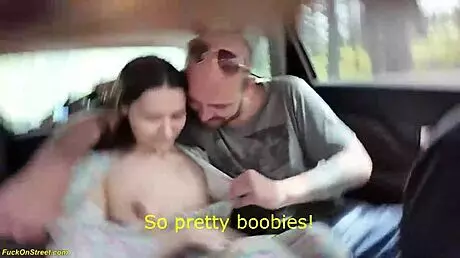 Shy skinny teen's small ass drilled roadside, damn!