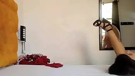 I grab my stepfather while he watches me try on clothes and end up with his cock in my wet pussy