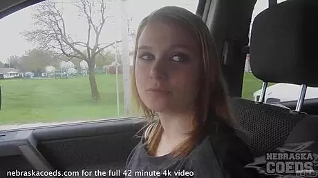 hey, check out this nervous teen 18+ in public, stripping panties to show her pink pussy and masturbating shyly outdoors with braces 😳👀