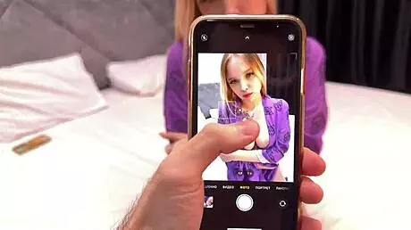 Yo, stepbro helped with nudes for my bf, ended with cum all over me!