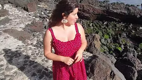 Free Sex Ed from Seductive Stepmom on Public Beach! 😍