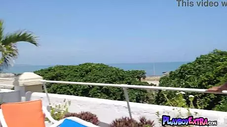 Sexy Latina Teen Katherinne Sofia Sunbathes And Strips To Cool Her Hot Body.