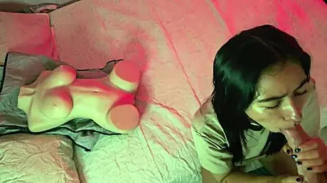 Threesome With Stepsister, Stepbrother, And Evolova Sex Doll In Hot Action.