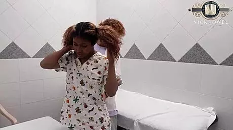 naughty nurse angelika suarez nearly caught in hot action