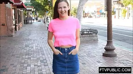 Wow, Check Out This Flexible Teen 18+ Flashing In Public! Her Athletic Skirt Upskirt On The Street Is Insane!