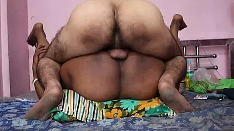 indian housewife getting down with a young 18+ boy in hardcore bedroom action